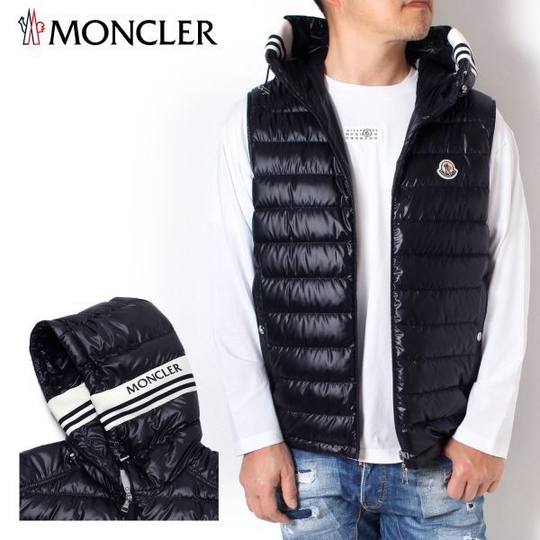 24SS新作 モンクレール MONCLER  メンズ CLAI ライトダウンベスト【ネイビー】 1A00057 595ZJ 778/【2024SS】m-tops