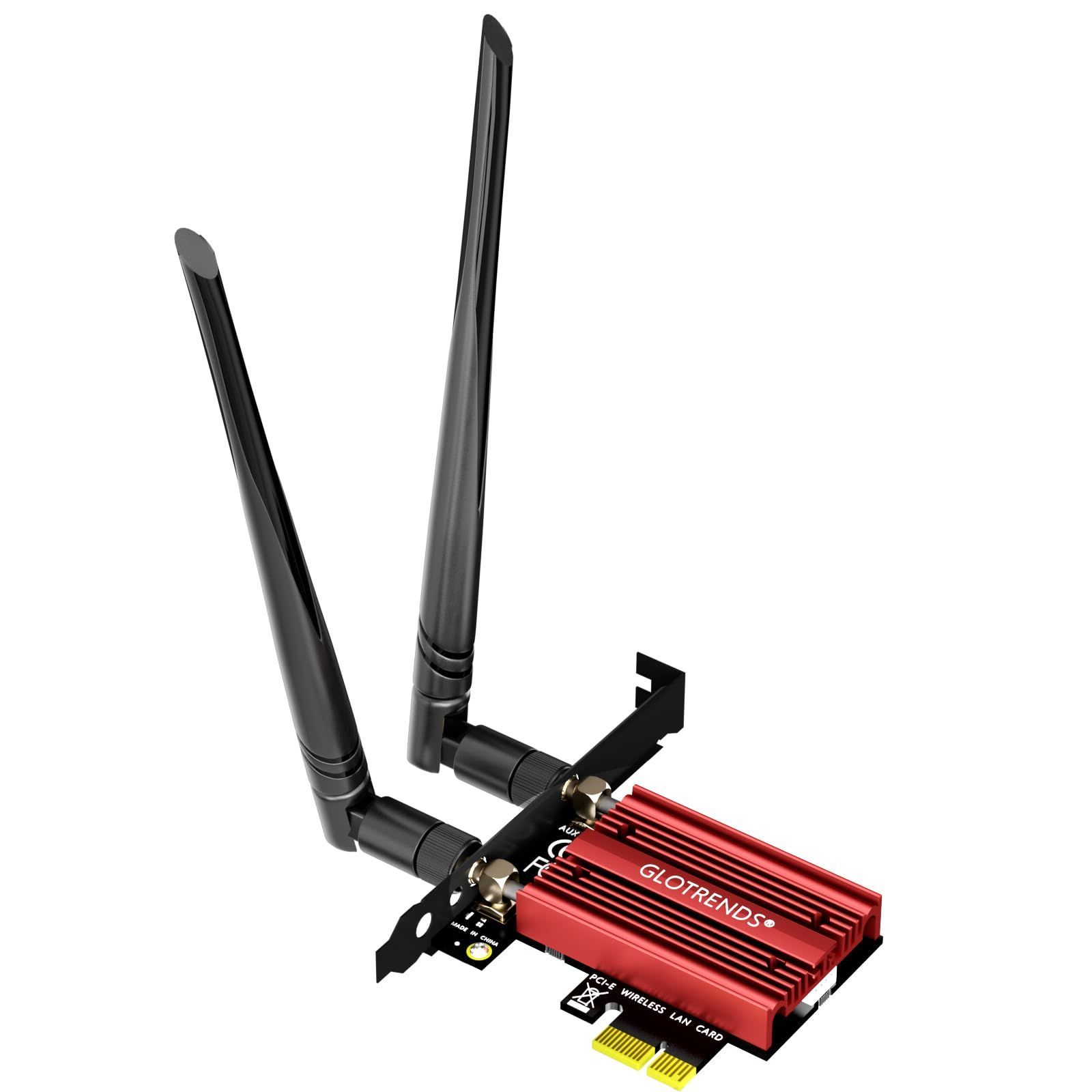 【在庫処分】OS/Windows 11/10/Linux対応、Mac 5.3、トライバンド、Windows チップ、802.11ax、Bluetooth AX210 7/XP非対応 無線LANカード、Intel 6E Wi-Fi GLOTRENDS