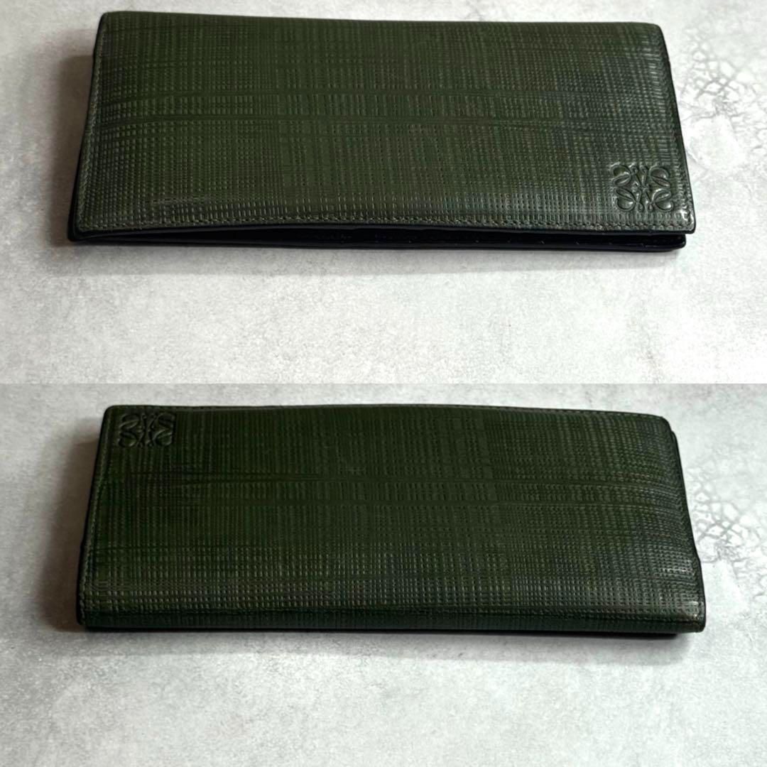 LOEWE ロエベ / リネンアナグラムバーティカルウォレット 長財布