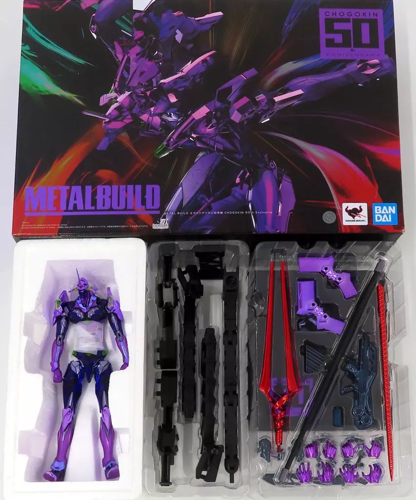 BANDAI - TAMASHII NATIONS STORE限定 L BUILD エヴァンゲリオン初号機 CHOGOKIN 50th Exclusive エヴァンゲリオンシリーズ 完成品 可動フィギュア バンダイスピリッツ METAL BUILD エヴァンゲリオン初号機 CHOGOKIN 50th Exclusive