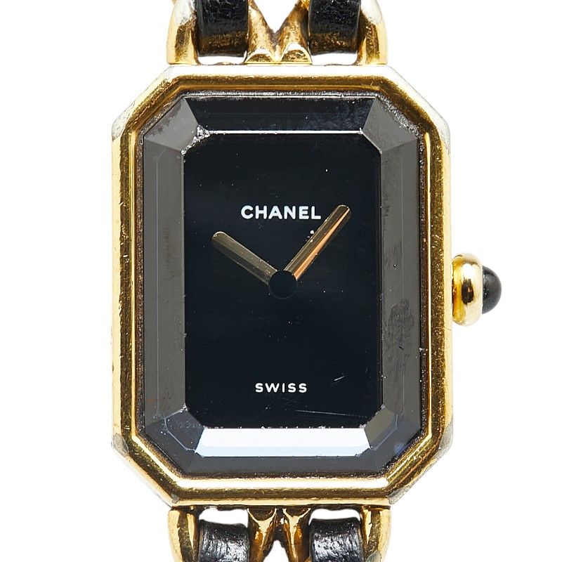 シャネル プルミエール H0001 ゴールド メッキ レザー レディース CHANEL【1-0176608】