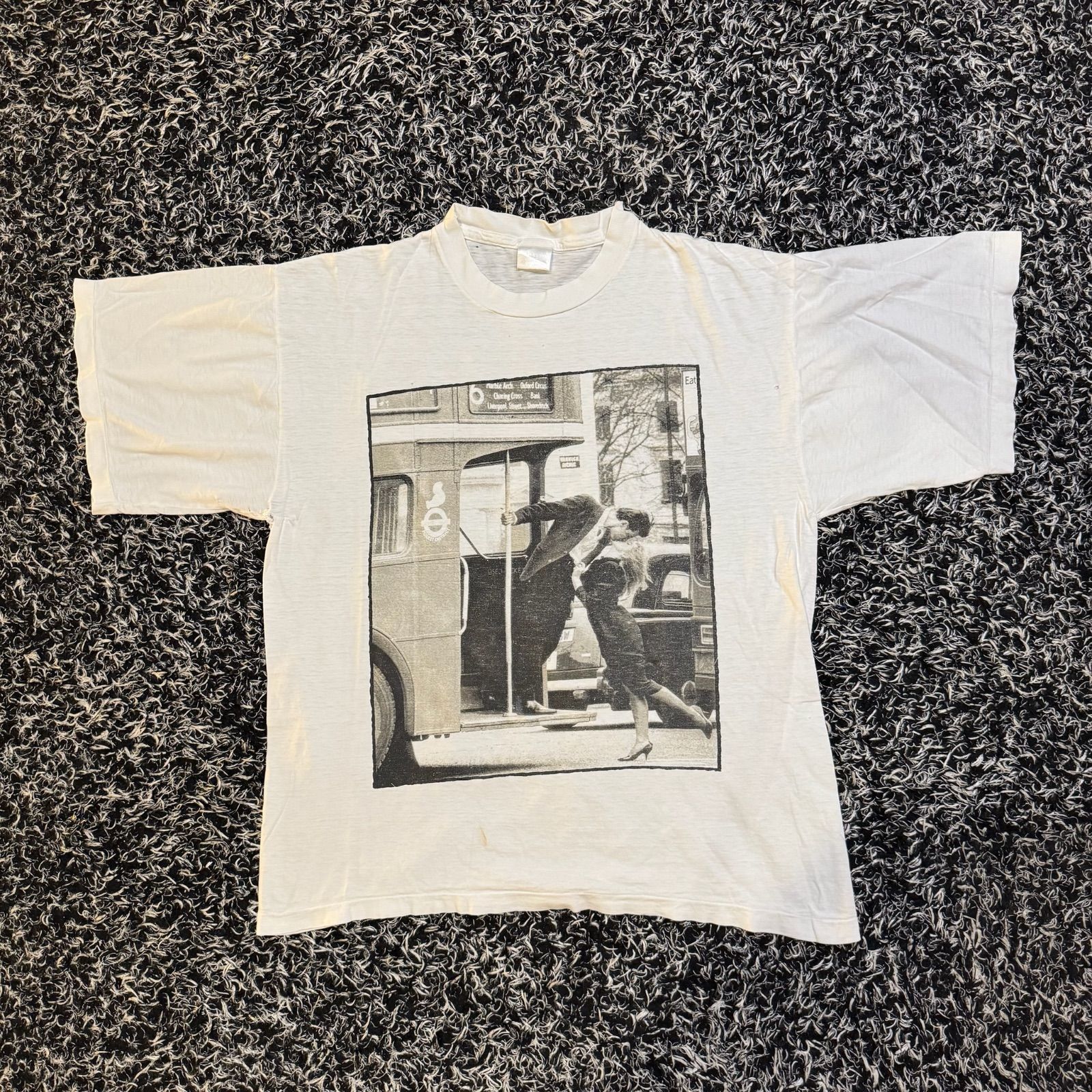 90s 雰囲気系 モノクロフォトT アートTシャツ フォトTシャツ