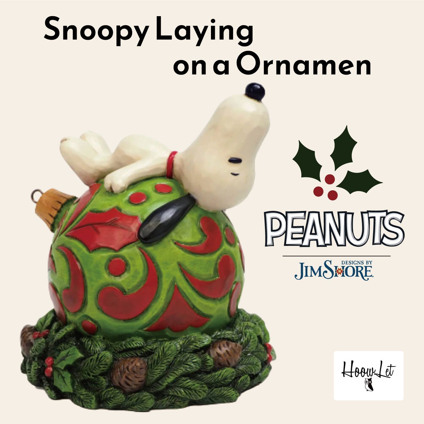 新作】スヌーピークリスマスギフトリスト ジムショア ピーナッツ彫刻