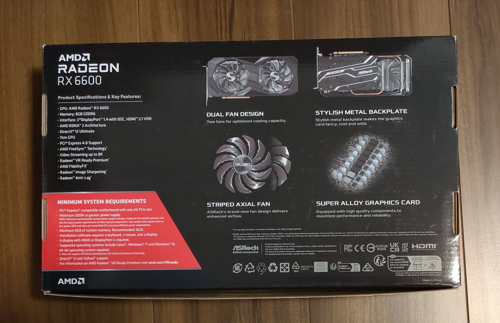 RX6600 ジャンク ジャンク】ASRock グラフィックボード AMD Radeon RX6600 GDDR6