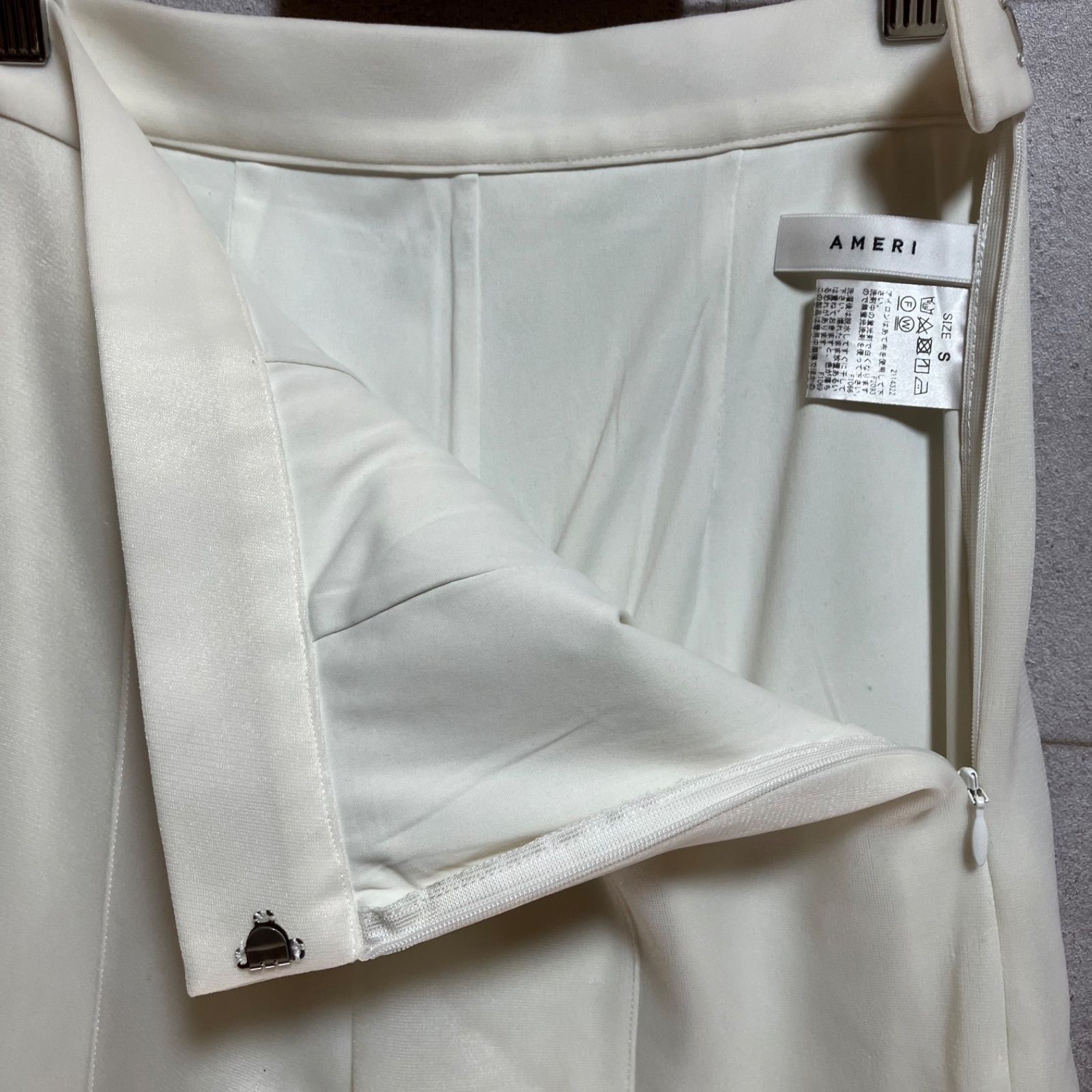 AMERI アメリ SHEER CARD BOARD PANTS シアー ダンボール パンツ S ボトムス ホワイト 白 レディース SG152-23