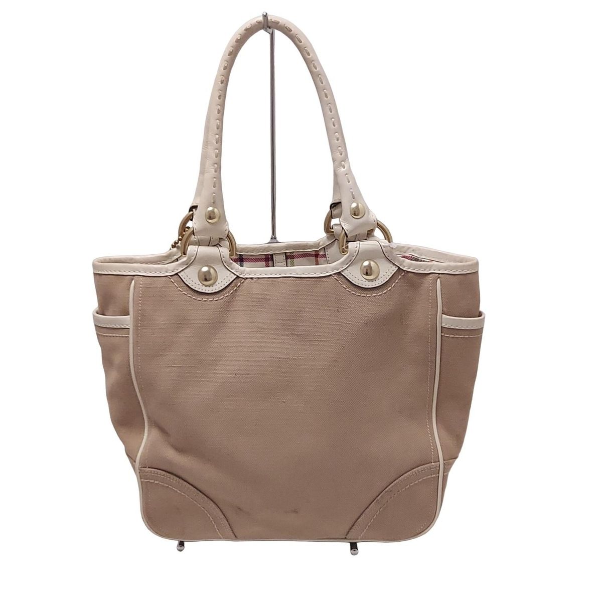A4 COACH コーチ　トートバッグ　ヘリテージ　ブラウン　ストライプ COACH(コーチ) トートバッグ ヘリテージストライプトート 11791