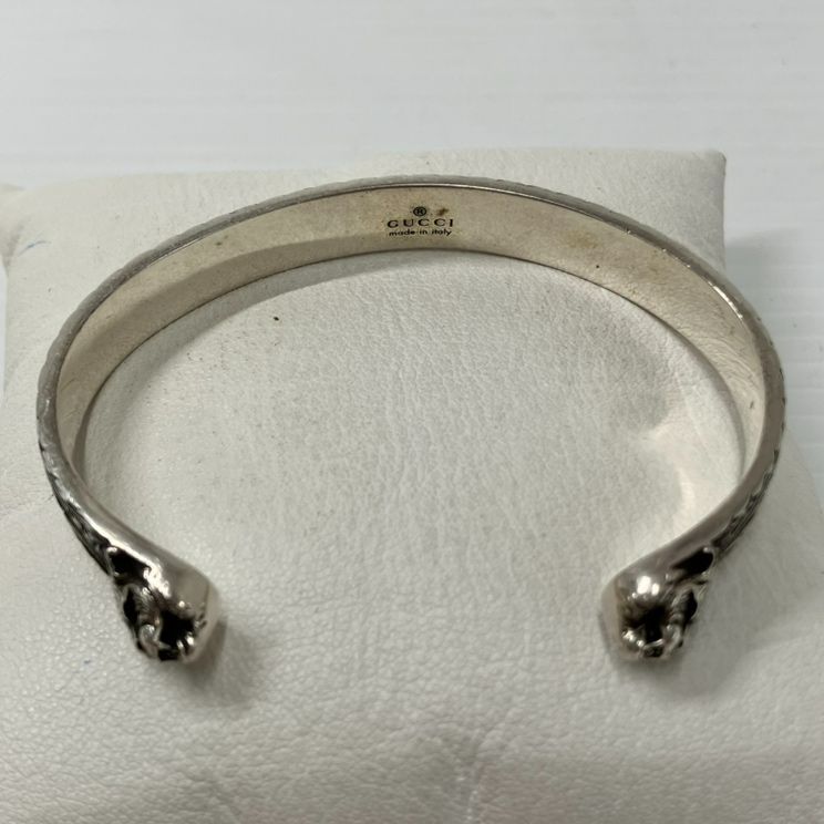 グッチ 925 バングル 433575 GG キャットヘッド ブレスレット 17号