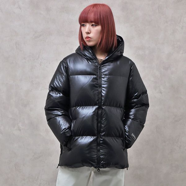 【美品】デュベティカ ダウンジャケット フード付き ブラック サイズ40