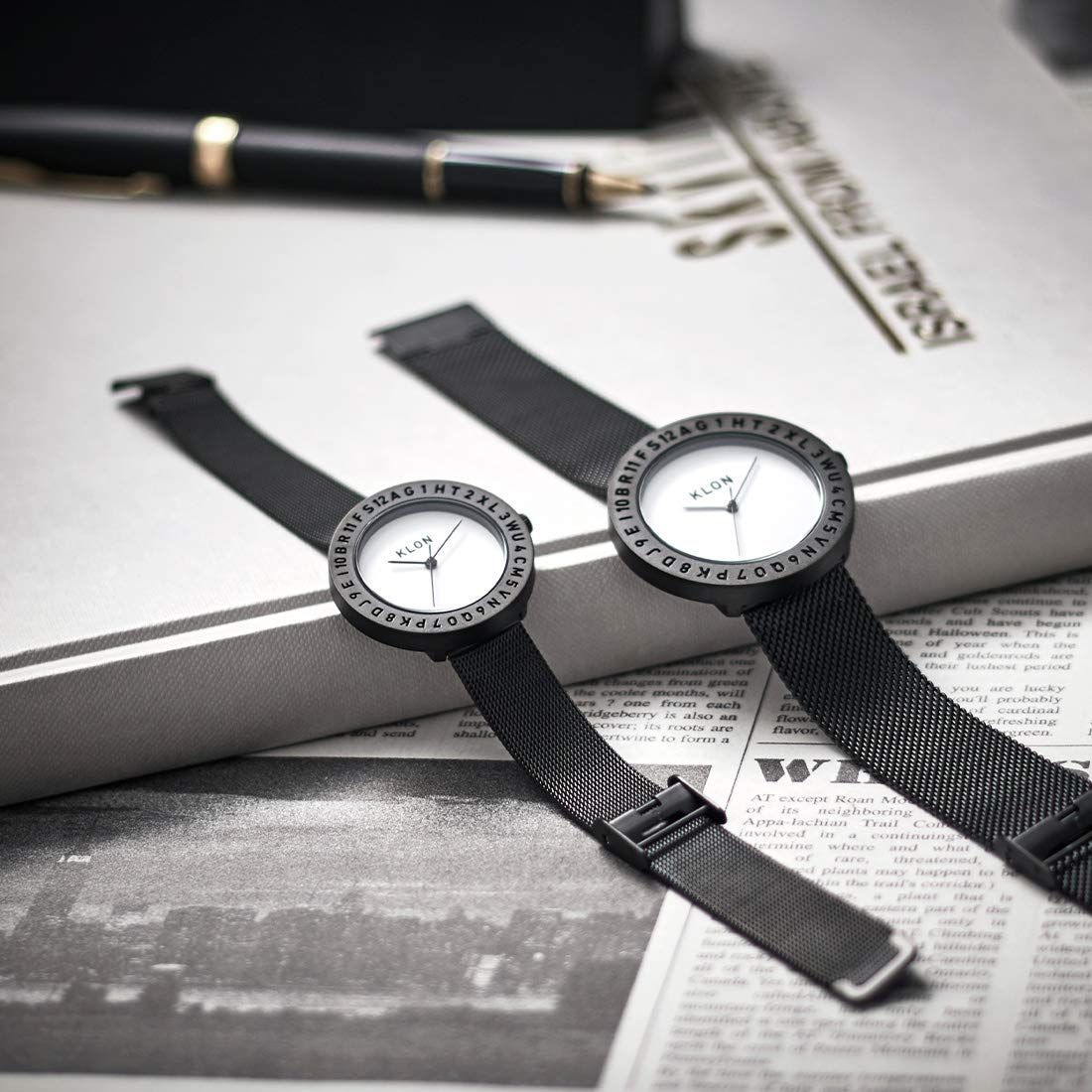 【特価セール】レディース おしゃれ メンズ シンプル KLON 時計 ENGRAVE クローン TIME -BLACK 腕時計 MESH- klon 33mm