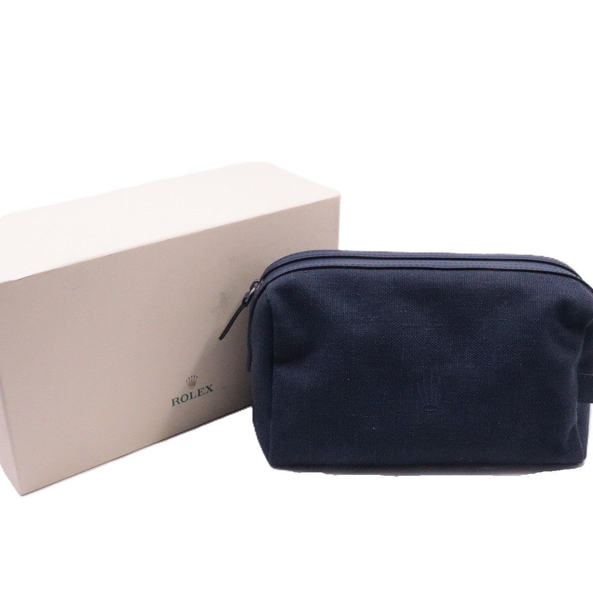 ロレックスノベルティポーチ 美品】ROLEX ロレックス ノベルティ ポーチ ネイビー ナイロン素材【い