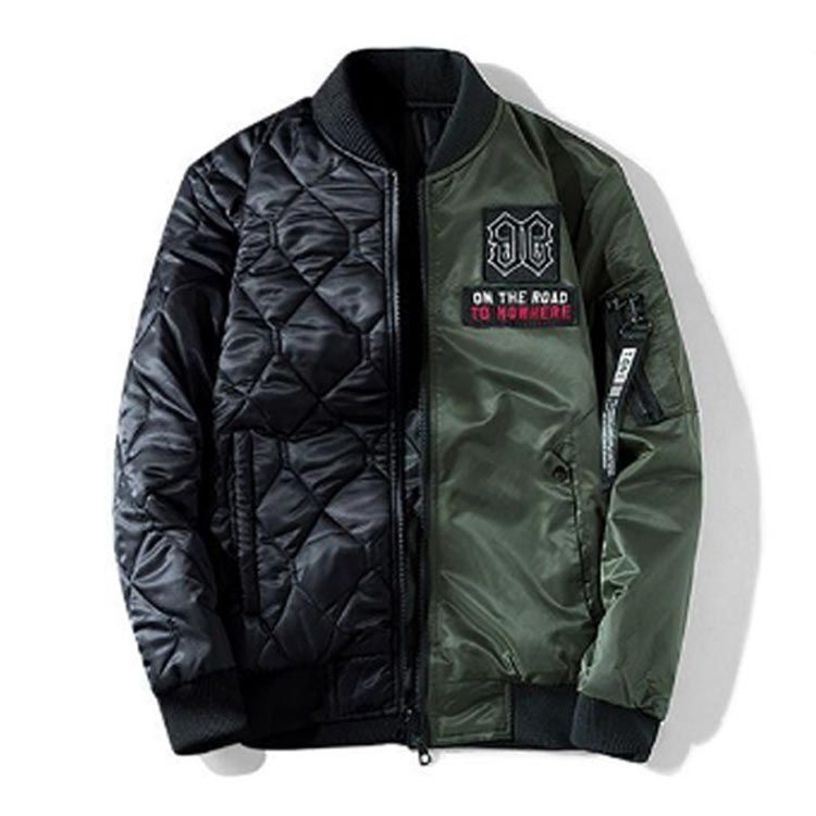 ブルゾン ジャンパー リバーシブル 野球服 防寒 ワッペン フライトジャケット スタジャン ミリタリー MA 1 メンズ 春 秋冬 防風 中綿入り コート アウ yskma 602723