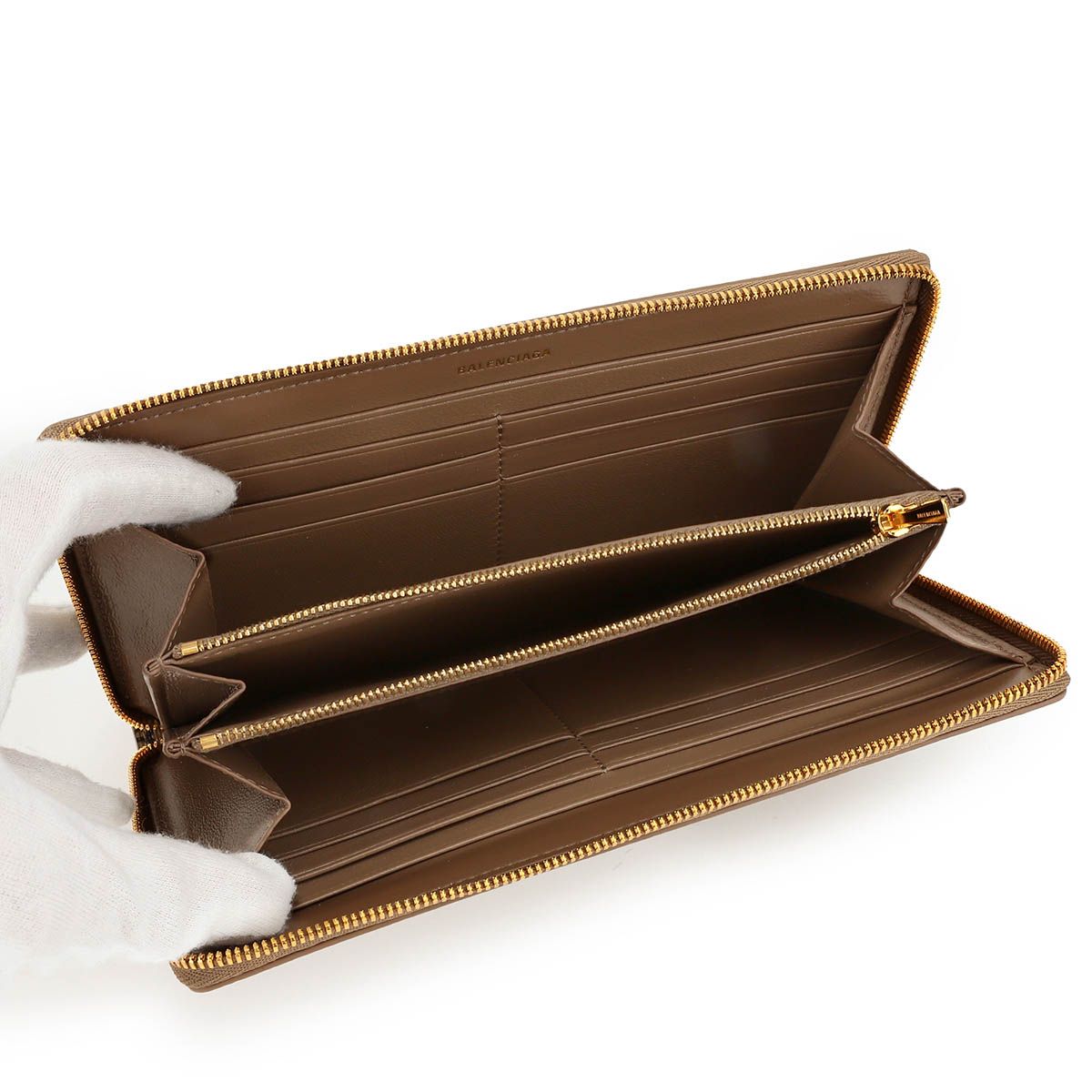 新品 バレンシアガ BALENCIAGA 長財布 シグネチャー ベージュ