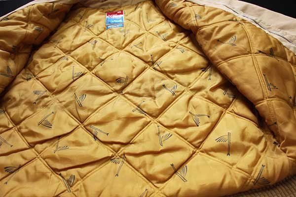 [VINTAGE] 80s Catalina ダービージャケット　トビウオ柄 80s Catalina Varsity トビウオ総柄 キルティングライナー
