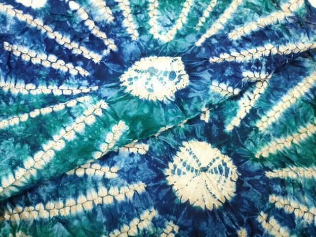 平和屋本店□極上 夏物 浴衣 有松鳴海絞り 反物 着尺 湯のし前 花繋ぎ