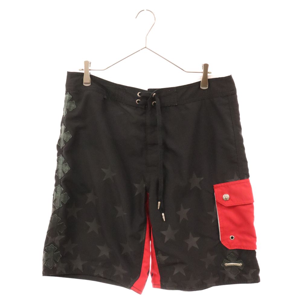 CHROME HEARTS (クロムハーツ) Surf Short Pants 星柄 クロスパッチ 
