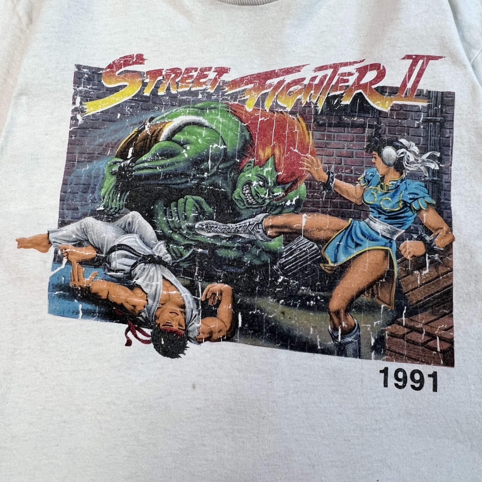 人気ゲーム STREET FIGHTER Ⅱ ストリートファイター2 半袖Tシャツ 古着 ホワイト M - メルカリ