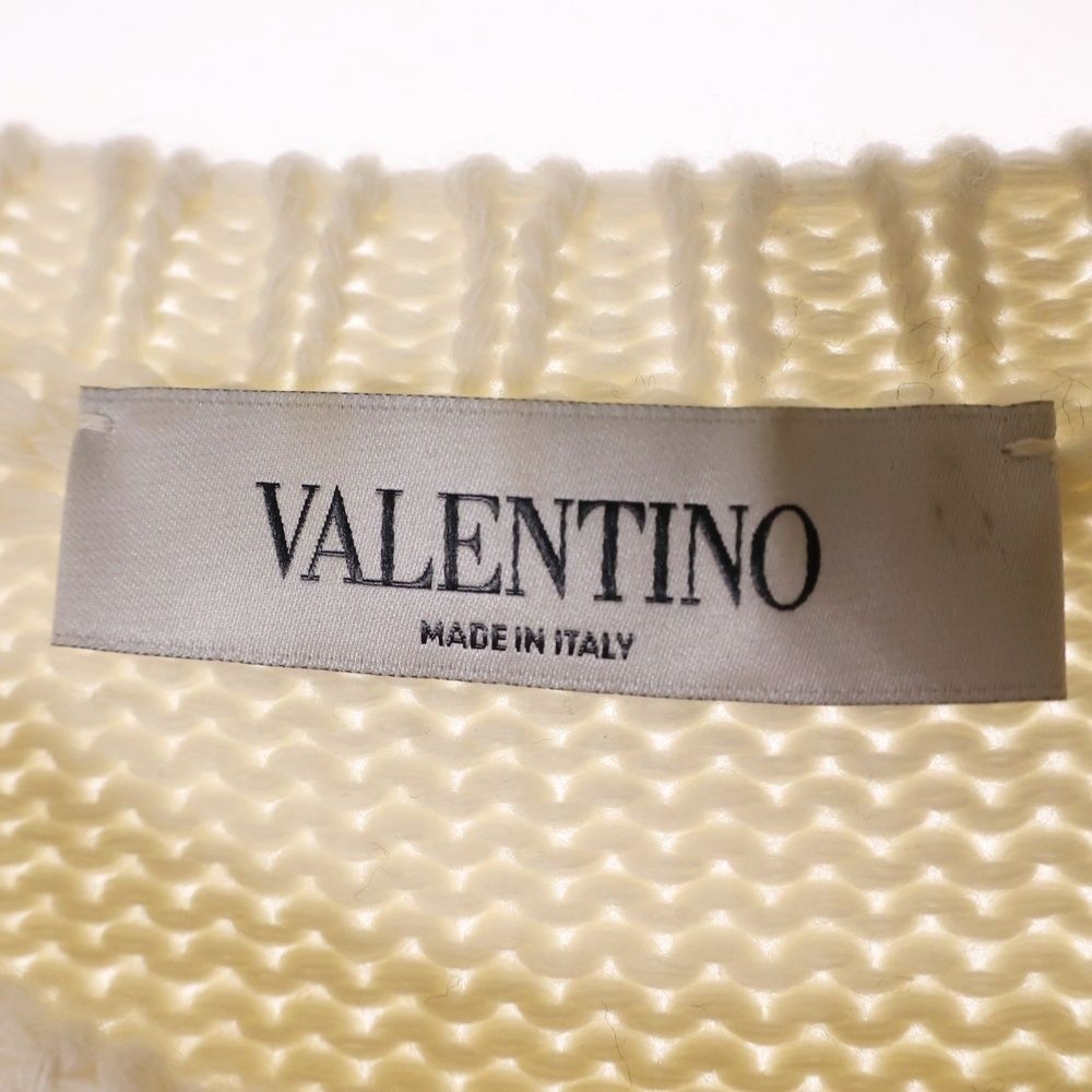 VALENTINO ヴァレンチノ レディース スパンコール ウール クルーネック ニット ホワイト W80KC28J6SA VALENTINO (ヴァレンチノ) レディース スパンコール ウール