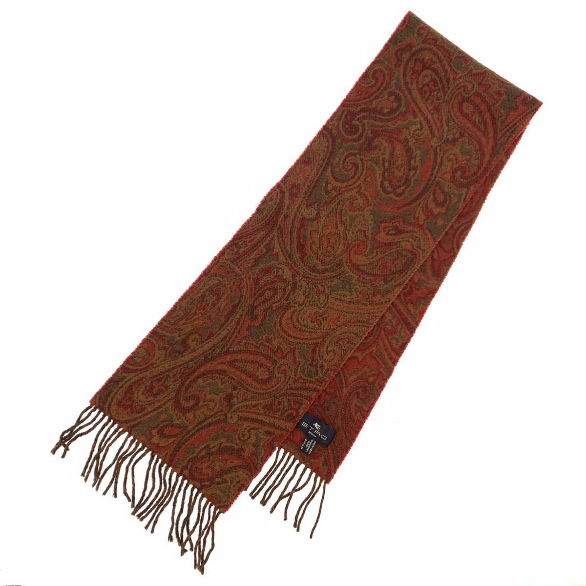 美品　エトロ　ETRO ペイズリー　ストール 極美品☆ETRO エトロ☆ショール ペイズリー柄 ウール×シルク