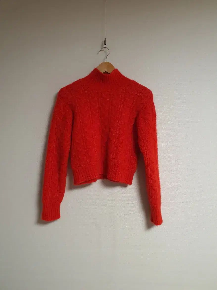 sezane セザンヌ ベビー アルパカ 赤 ケーブル ニット s サイズ