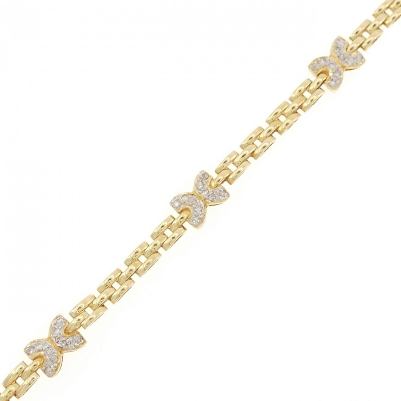 K18YG|K18WG ダイヤモンド ブレスレット 0.45CT