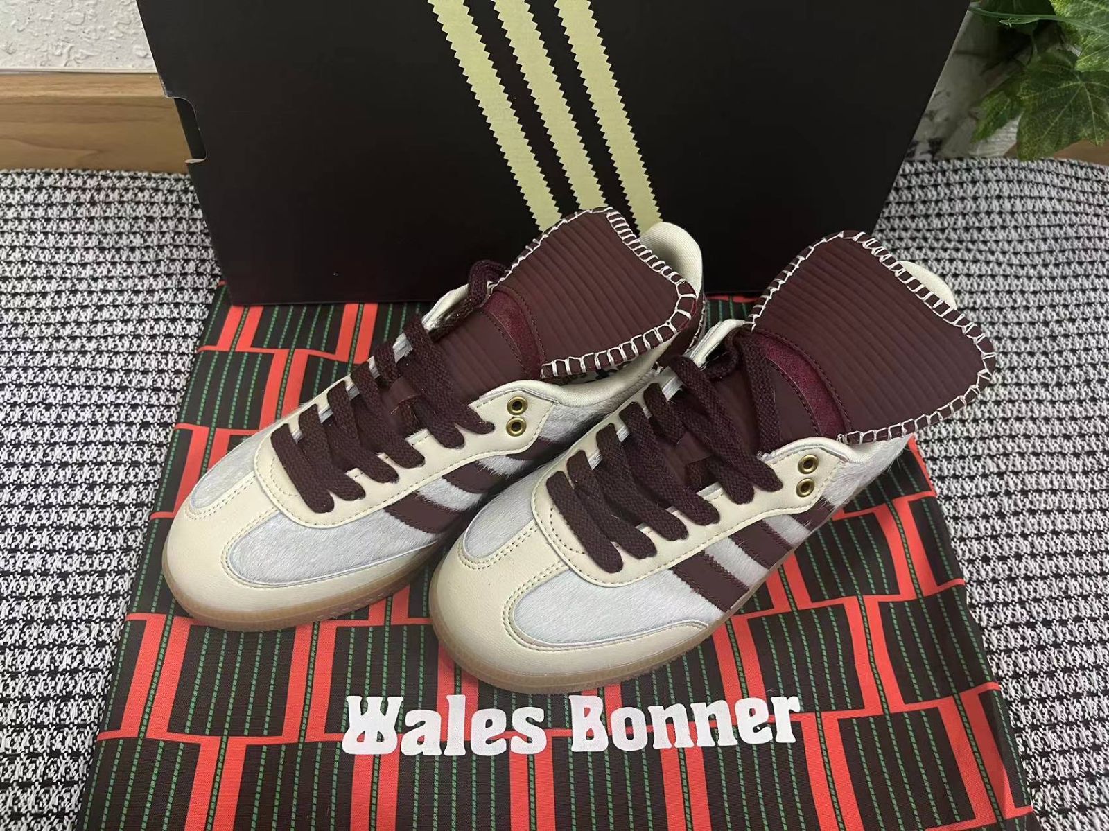 Wales Bonner ×Adidas Samba Pony スニーカー