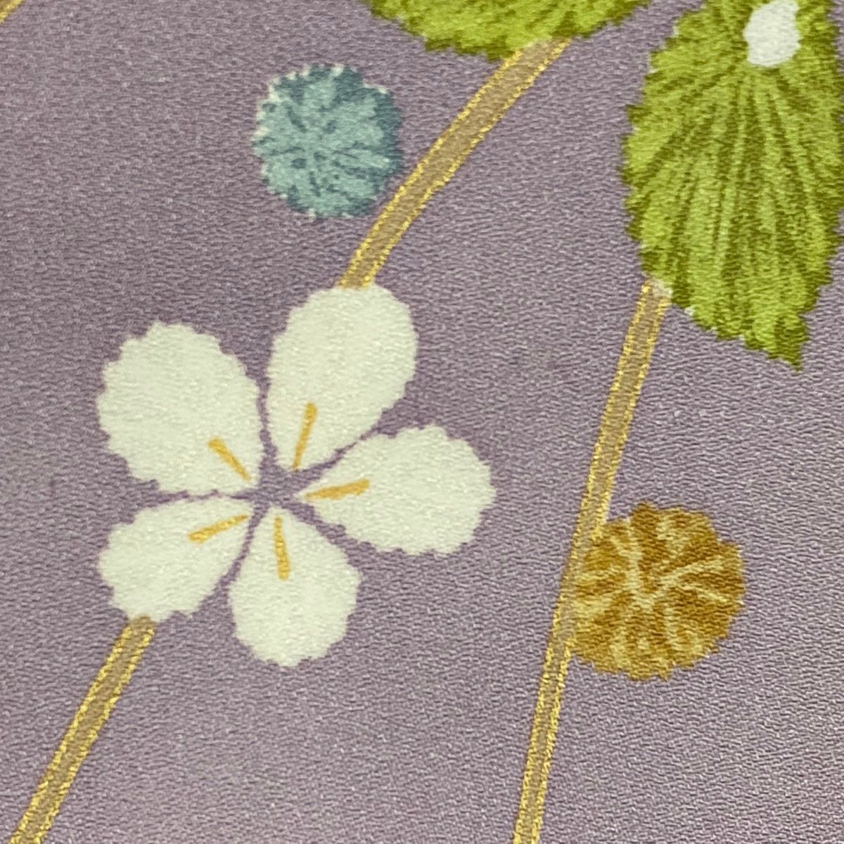 振袖フルセット 身丈165.5裄63 菊 蝶文様 金彩 Sサイズ 逸品 名品 振袖 身丈158.5cm 裄丈63.5cm S 袷 蝶 椿 金彩 薄紫 正絹 名品