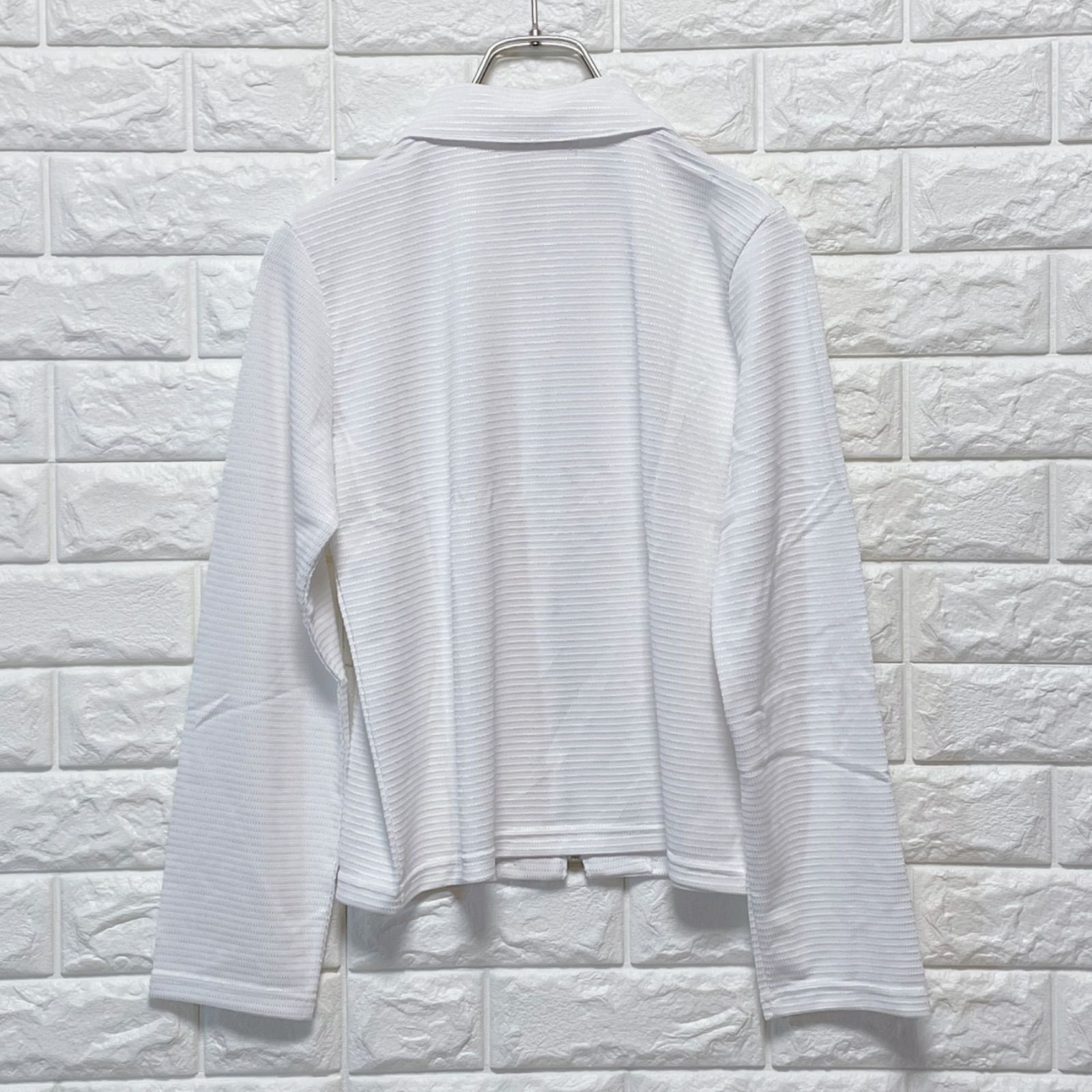 ホワイト ジップアップジャケット 長袖 SY32 by SWEET YEARS 長袖 フルジップジャケット スパイラルジップ