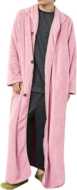 [アウニイ] 着る毛布 メンズ パジャマ 冬 ルームウェア 部屋着 ブランケット ひざ掛け もこもこ シープボア もこもこパジャマ バスローブ ユニセックス シンプル かわいい フワフワ 大きい サイズ トップス スウェット 秋 冬 服 物 8198 (ピンク