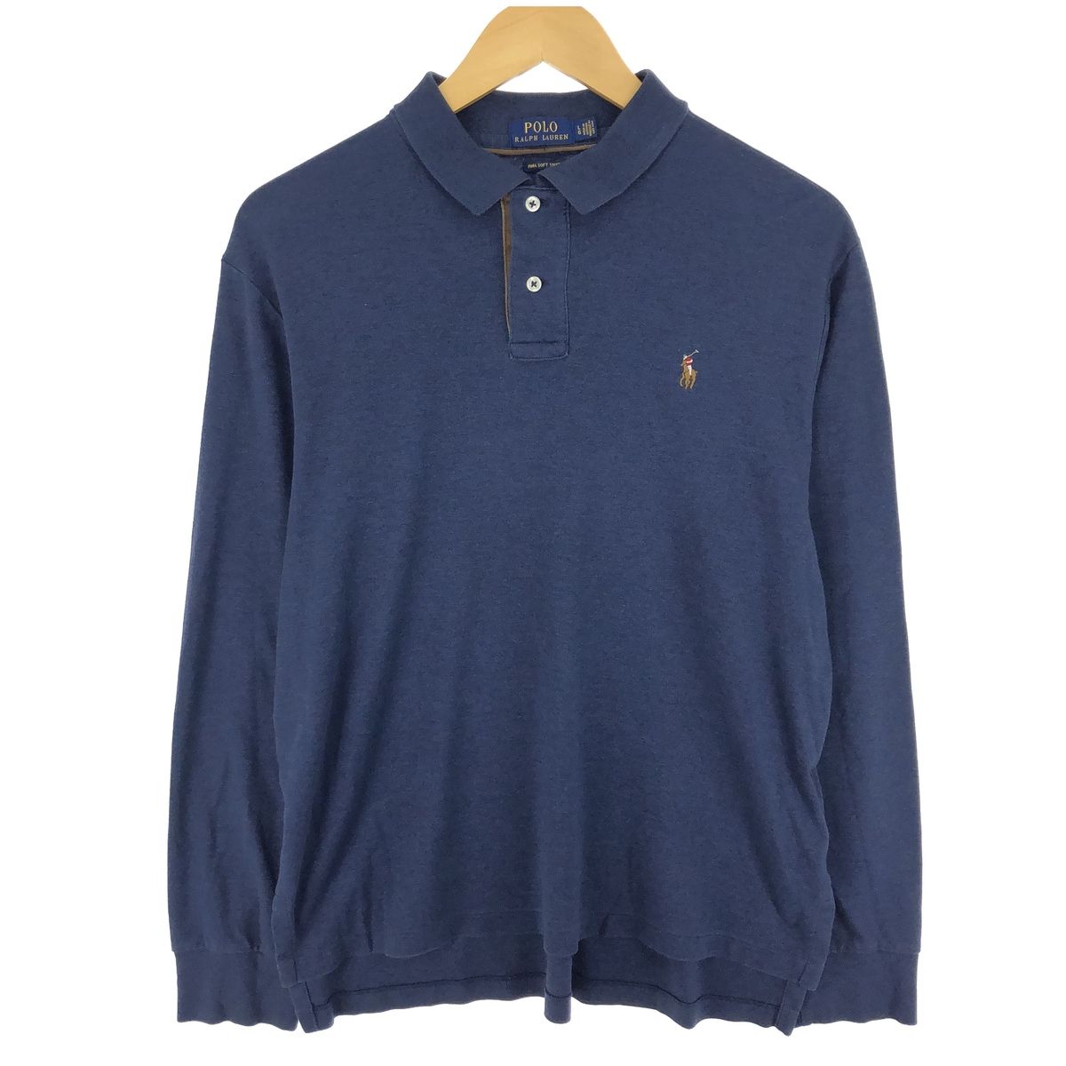古着 ラルフローレン Ralph Lauren POLO RALPH LAUREN PIMA SOFT TOUCH ワンポイント 長袖 ポロシャツ メンズL相当/eaa471784