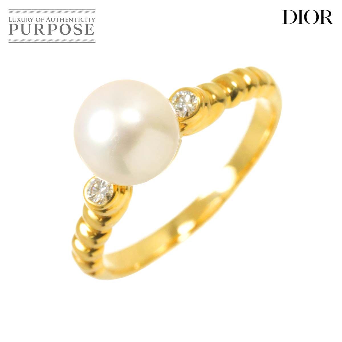 ディオール　ゴールドパールチェーンリング13号 Christian Dior - ディオールリング13号の通販 by まぁみ's shop