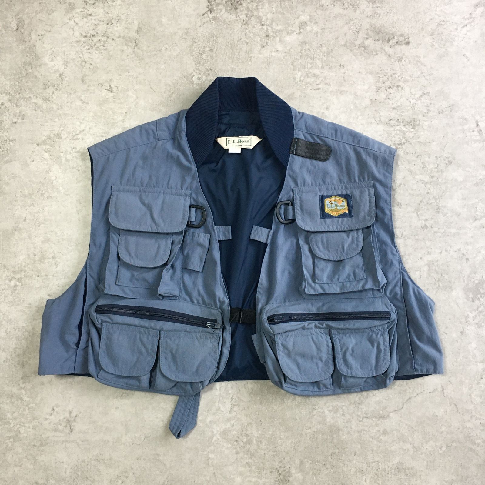 80~90s USA製 L.L.Bean Fishing Vest Trout Patch エルエル