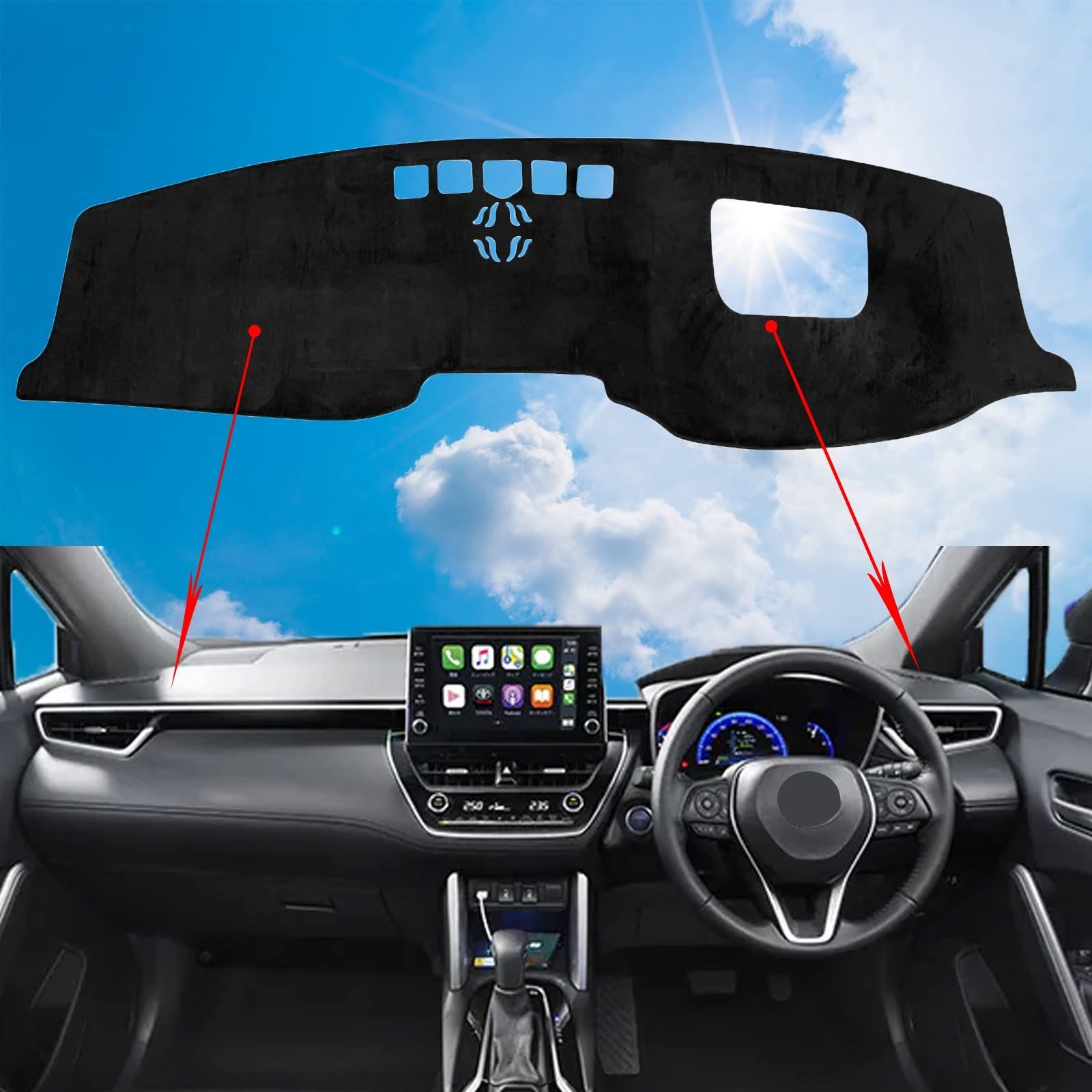 【在庫処分】保護マット 車種専用設計 ダッシュボードライト 日焼け防止 フランネル素材 車種専用 ダッシュボードカバー 車内 耐熱性 ダッシュボードマット KG系 耐久性 CX-8 KF系 CX-5 防水 と