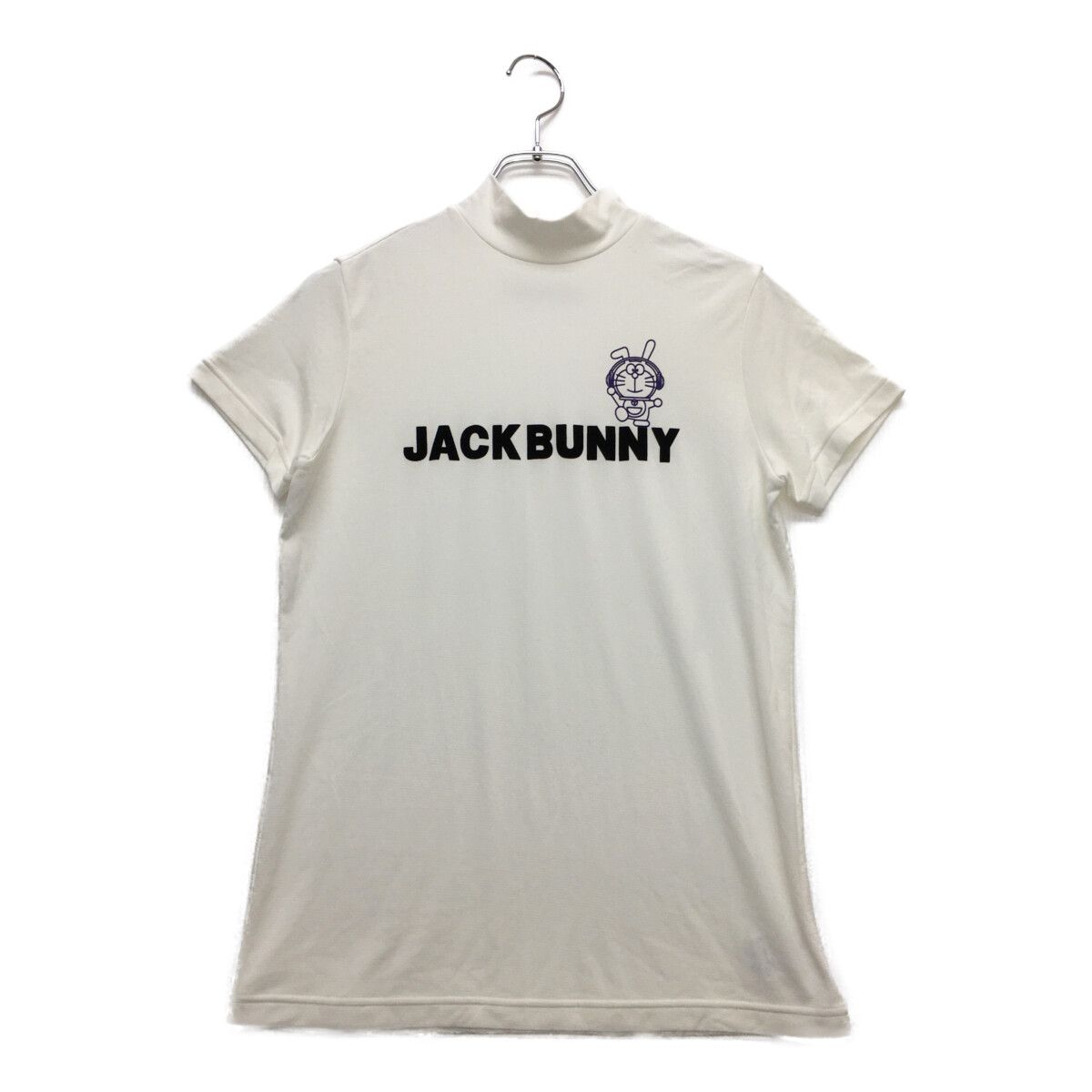 JACK BUNNY!! - coco 中古 ジャックバニー Jack Bunny!! レディース 半袖シャツ 1(M) 白 ホワイト モックネック ドラえもん 中古 レディース ジャックバニー Jack Bunny!! 半袖シャツ 2(L