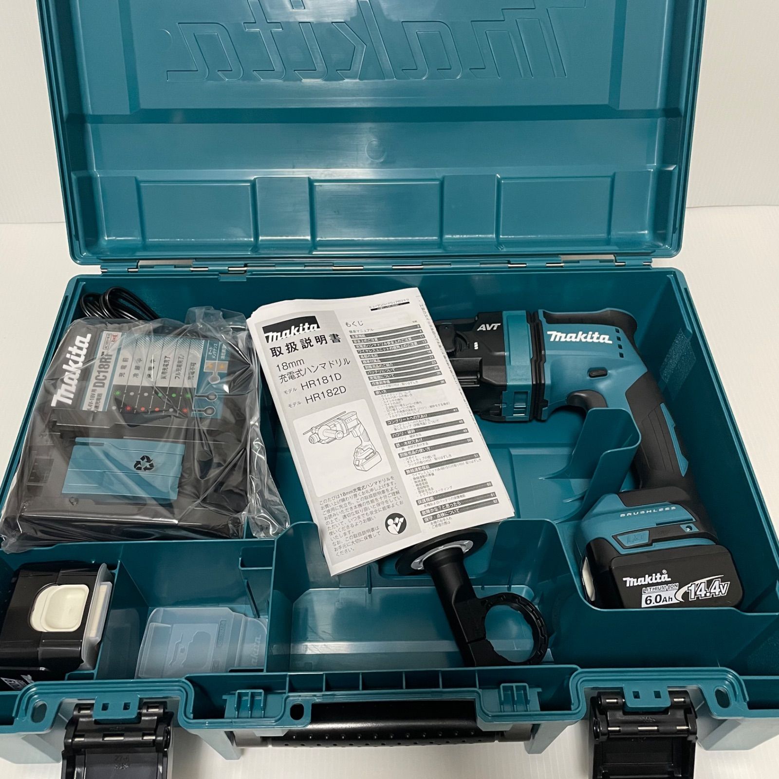 マキタ makita 充電式ハンマドリル14.4V HR181DRGX 18mm|ハツリ可 SDS バッテリ BL1460B 充電器付 HR181DRGX