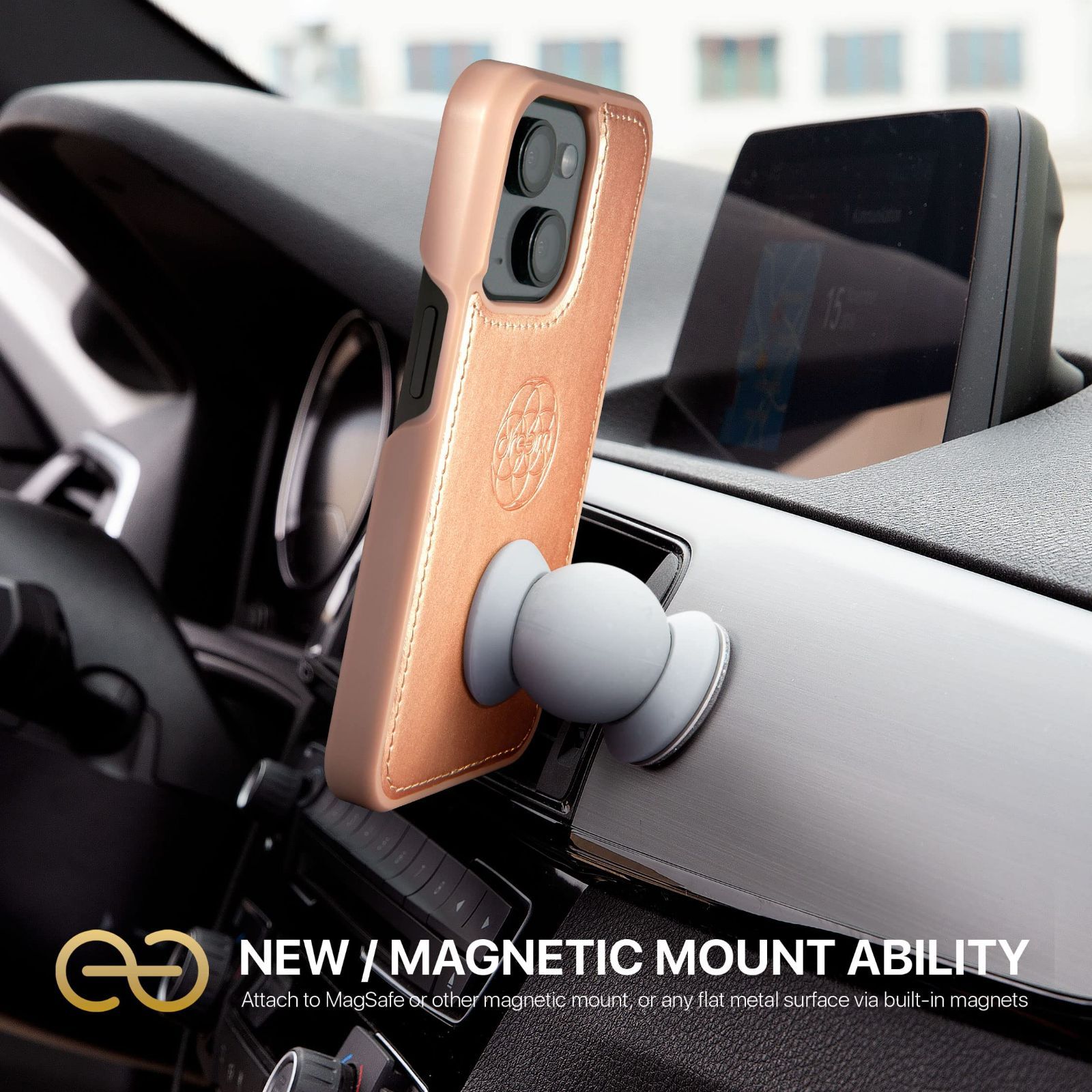 新着商品 2通りに使えるフリップスタンド付き - - RFIDカード保護機能 携帯電話ケース 耐衝撃 マグネット着脱式 ヴィーガンレザー製 Plus用 ローズ 14 iPhone Apple 財布型ケース フィボナッチ Fibonacci 2イン1 Dr