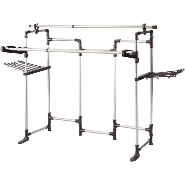 ベストコ 物干し ブラウン ステンレス 折りたたみ パネル式 大型 ND-8432 折りたたみ式 組立式 工具不要 耐荷重役25kg 室内干し