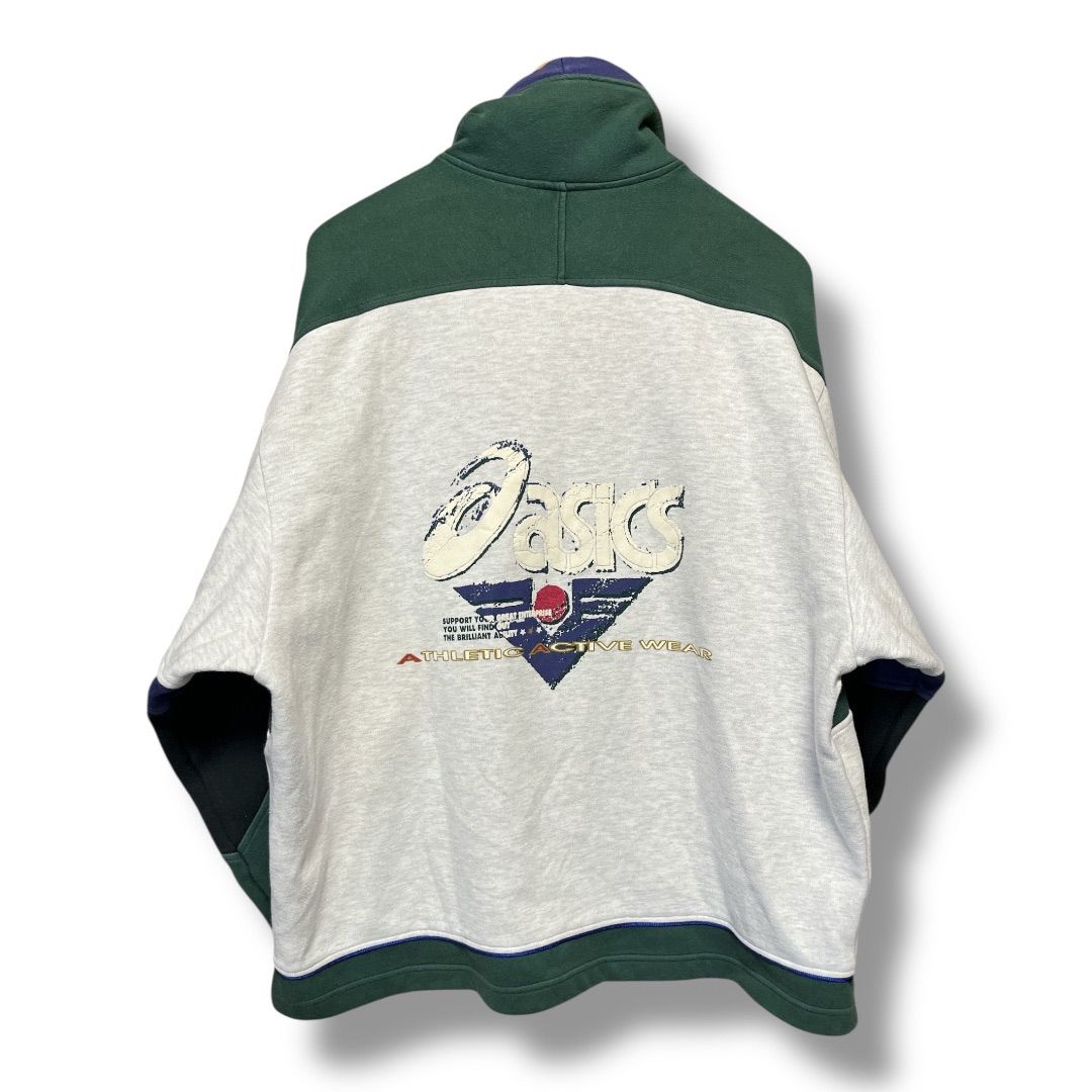 asics アシックス 90s スタンドカラー ハーフジップ プル