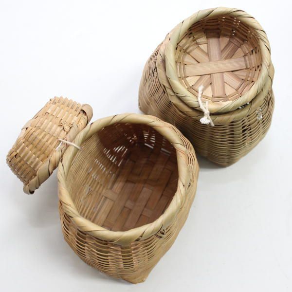 アンティーク  民芸品  竹籠  バスケット 竹細工 竹籠 バスケット | BASKET,BAMBOO - HUMI（フーミ） | 骨董・古