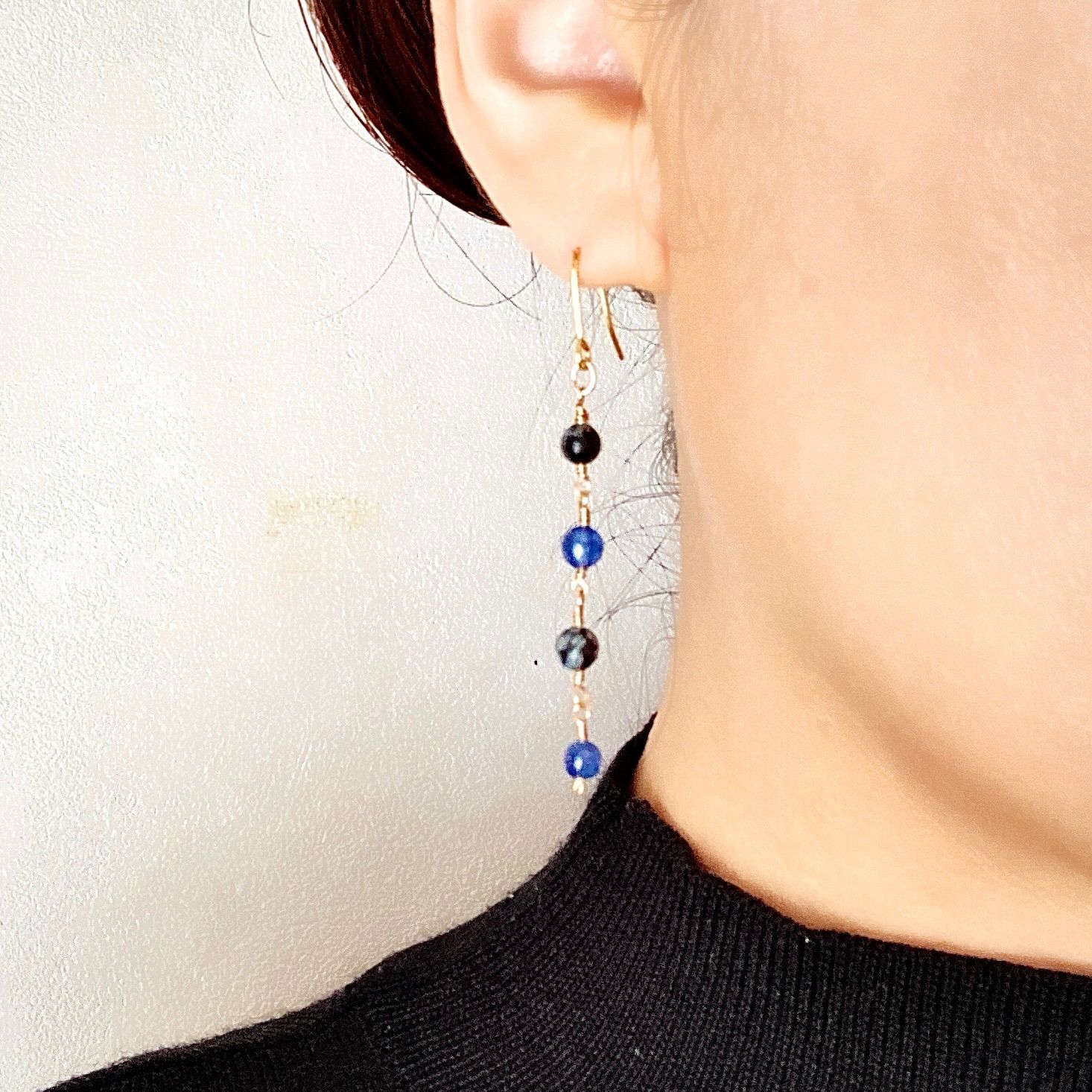 t ama◆一点物✧ピンクスノーフレークオブシディアンピアス✧花火/夜桜 花火ピアス・イヤリング スノーフレーク | MAKI NUMOTO (マキ