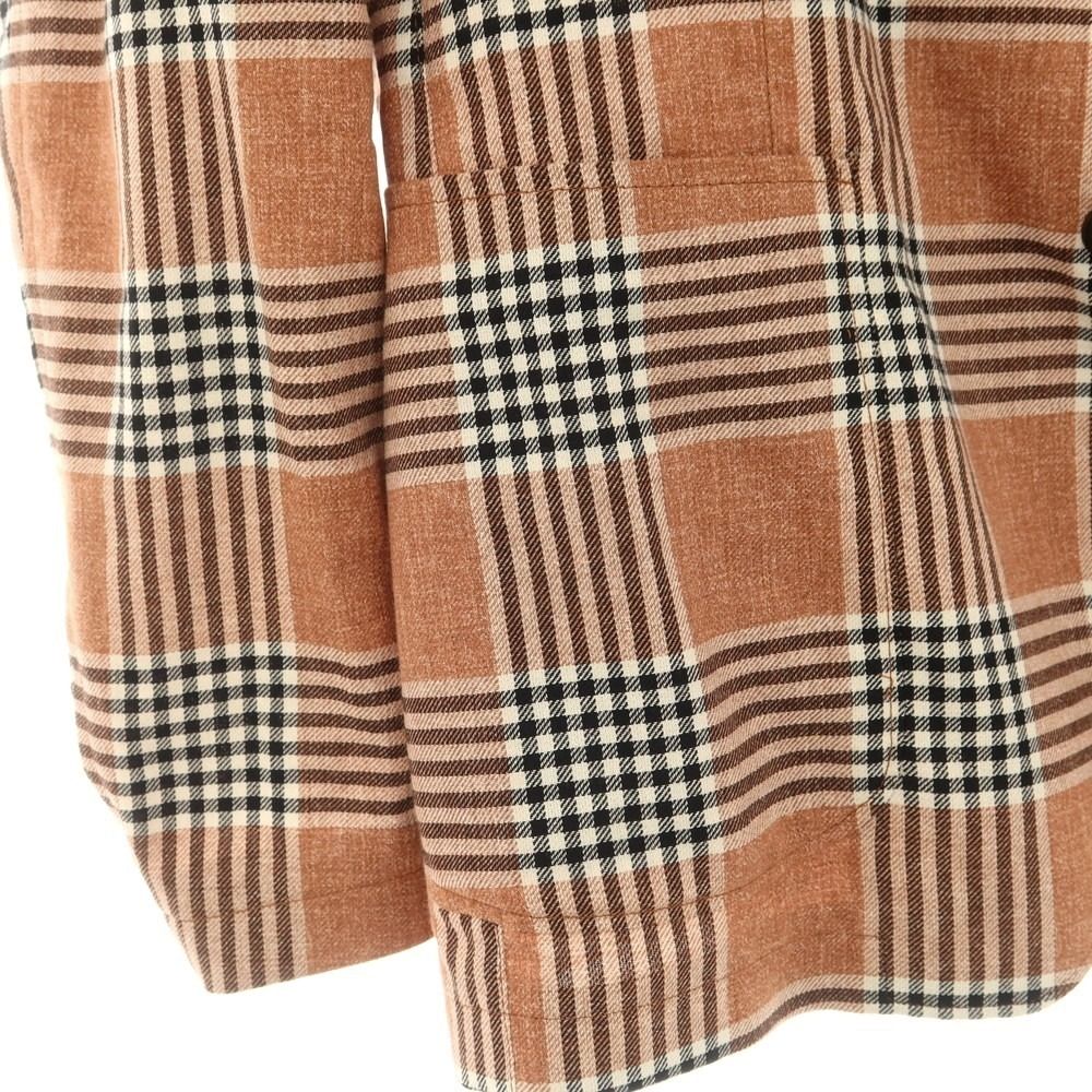 【】タリアトーレ TAGLIATORE コットン チェック テーラードジャケット オレンジブラウンxブラック【サイズ48】【メンズ】