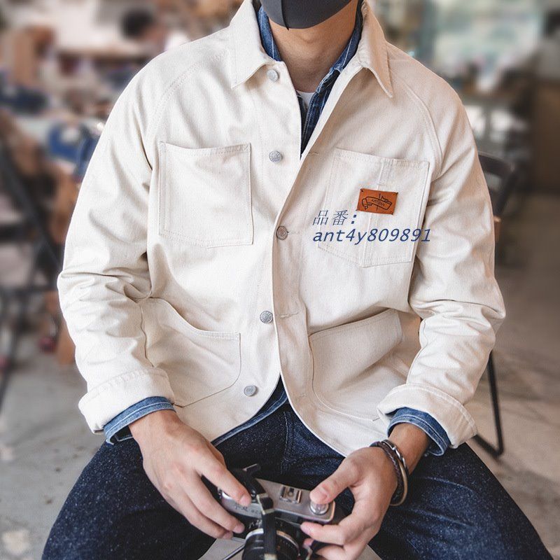 デニムジャケット 白デニム 男性 メンズ ジャケット Gジャン