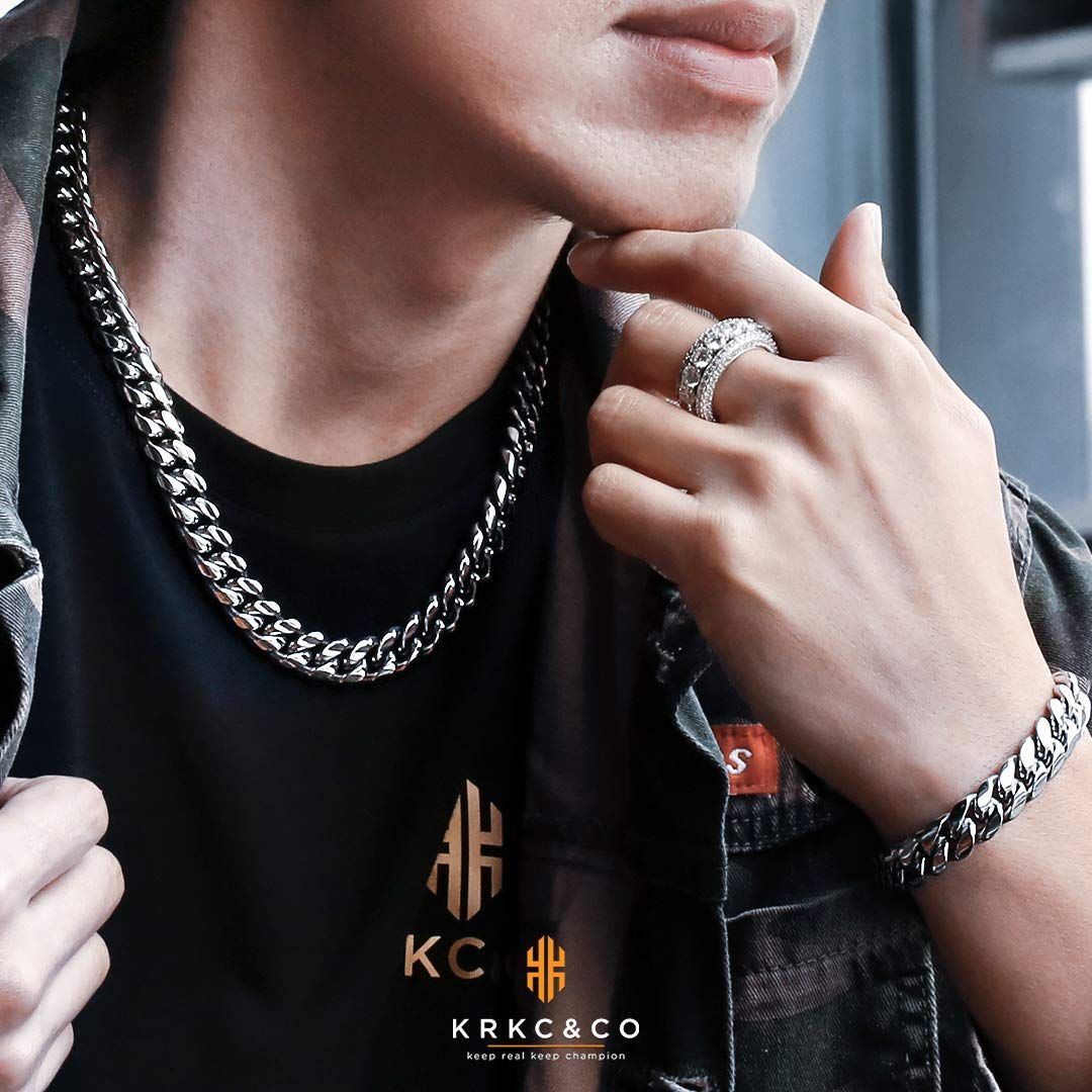 ARINO] 【セット】KRKC&CO 喜平ネックレス＆ブレスレット メンズ 幅12mm マイアミキューバンチェーン 18k ゴールド キヘイ  HIPHOP プレゼント 誕生日 誕生日 ギフト クリスマス - メルカリ