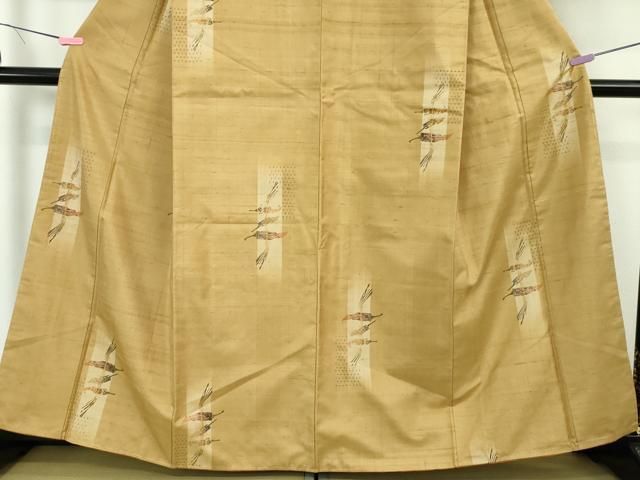 平和屋着物●伝統工芸士　七代目　吉澤与市　紬　越後の紬座　間道　やまと誂製　正絹　逸品　未使用　AABE3416ck 平和屋本店□極上 伝統工芸士 七代目 吉澤与市 紬 染織工芸館 成り物