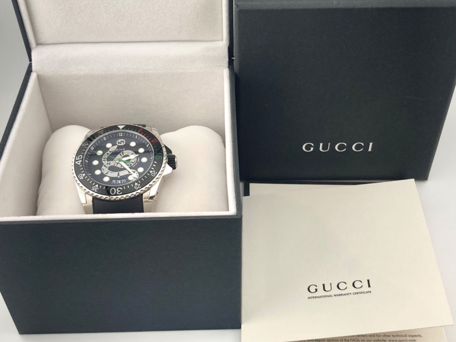 GUCCI グッチ DIVE ダイブ YA136217 136.2 スネークモチーフ クォーツ