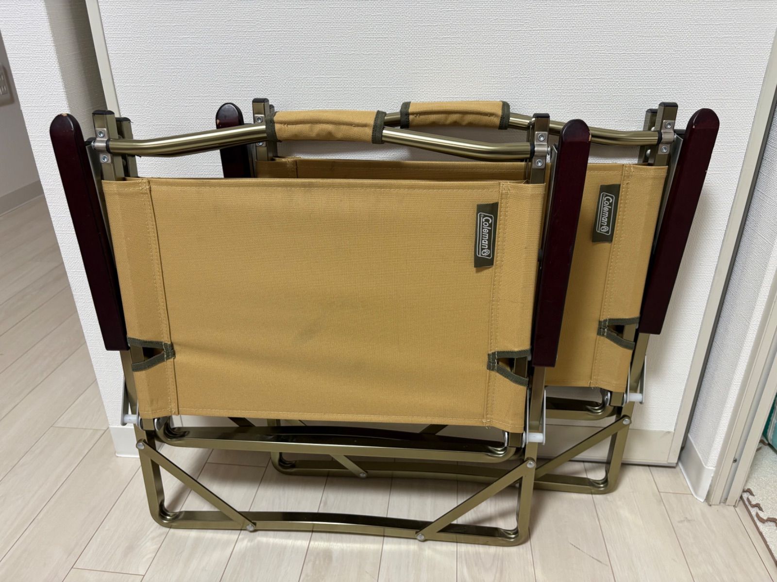 2脚セット Coleman ファイヤーサイドフォールディングチェア 2脚 コヨーテ 廃盤