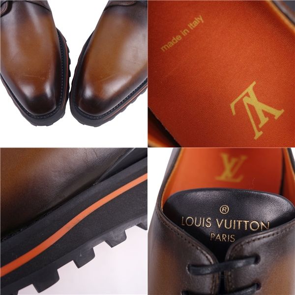 極美品 ルイヴィトン LOUIS VUITTON ゴンクール ライン レザーシューズ