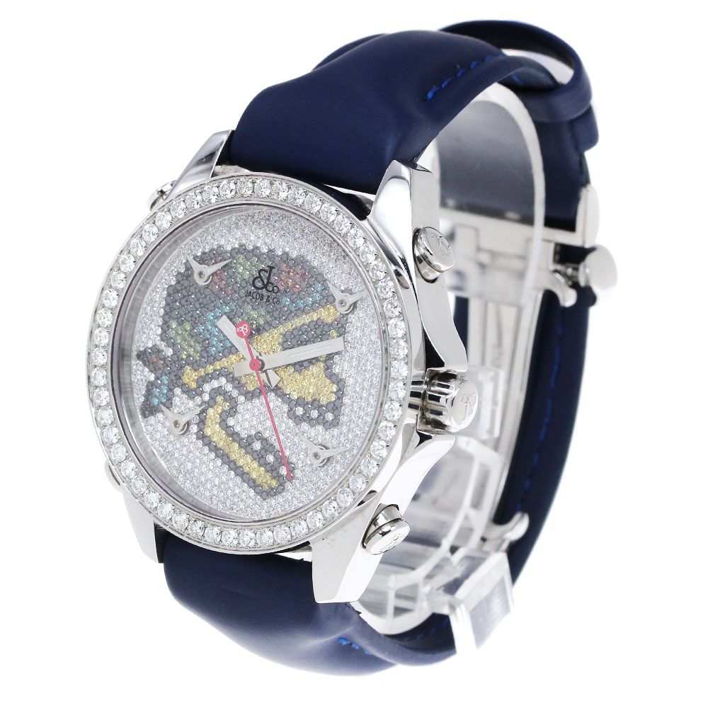 ジェイコブ JACOB&CO 5タイムゾーン クォーツ メンズ 良品 箱・保証書付き_750624