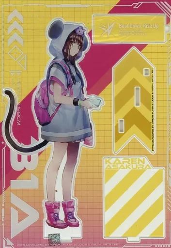 雑貨　朝倉可憐 ビッグアクリルキャラスタンド(ゆーげん描き下ろし) 「ヘブンバーンズレッド」 中古】アクリルスタンド・アクリルパネル 朝倉可憐 アクリル