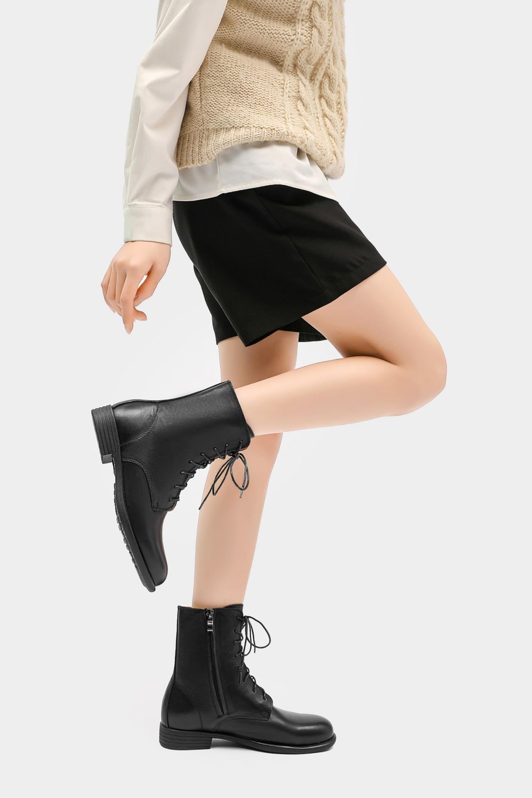 ショートブーツ ブラック
