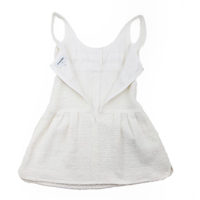 新品同様】シャネル P56051 ライオンボタン ツイード ノースリーブ  